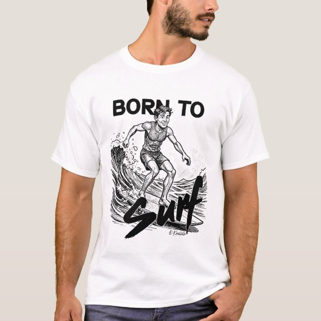 T-shirt Born To Surf (Devant)