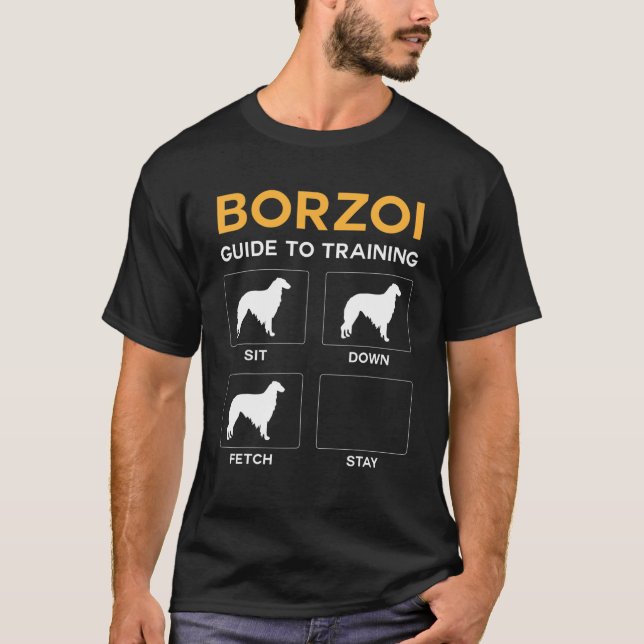 T-shirt Borzoi Guide Pour L'Entraînement Dog Obedience Dog (Devant)