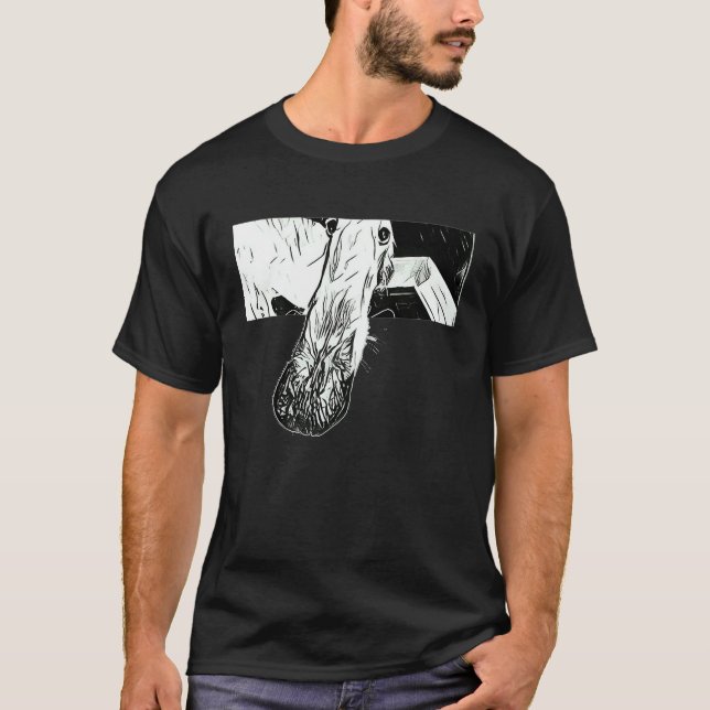 T-SHIRT BORZOI MEME LONG NOSE DOG (Devant)
