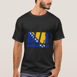 T-shirt Bosnia And Herzegovina Bih Bosnia With Flag
