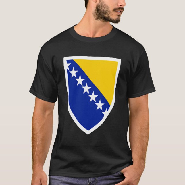 T-shirt Bosnia Emblem Flag Proud Bosnian (Devant)