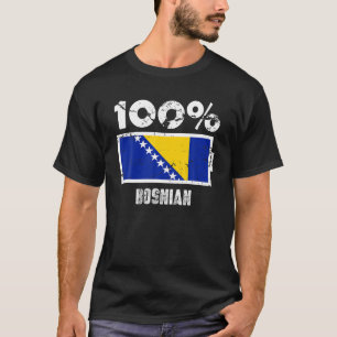 T-shirt Bosnie-Herzégovine Drapeau Appui 100 Ba bosniaque