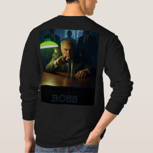 T-shirt Boss avec textos hommes noir à manches longues T-s