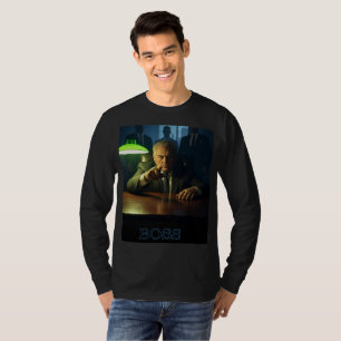 T-shirt Boss avec textos hommes noir manches longues T-shi