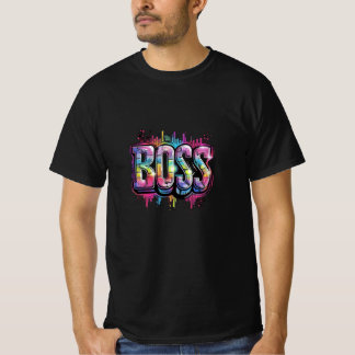 T-Shirt BOSS Colorful Graffiti Drip