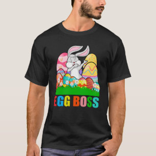 T-shirt Boss d'oeuf Pâques Dabbing Bunny Kids Toddler Boys