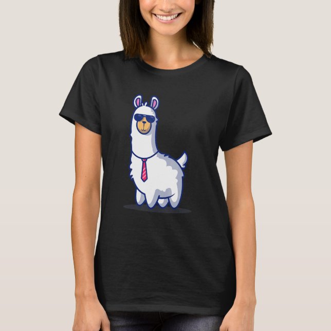 T-shirt Boss Llama Alpaca Garçon fille enfants (Devant)