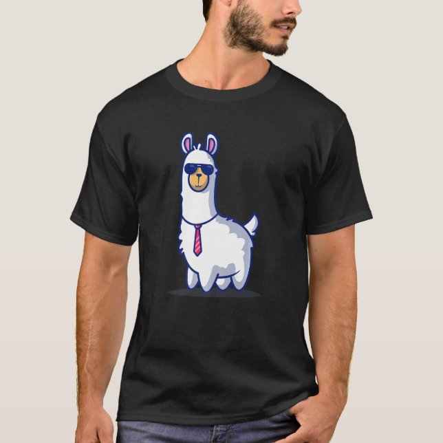 T-shirt Boss Llama Alpaca Garçon fille enfants (Devant)
