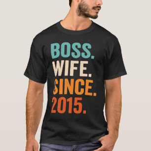 T-shirt Boss Wife depuis 2015 8e anniversaire de mariage