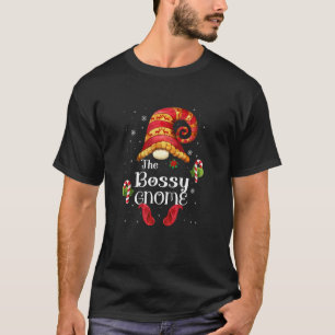 T-shirt Bossy Gnome Correspondance Famille Noël Gnome Pjs