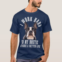 Bostie Mama Dog Papa Funny Boston Terrier
