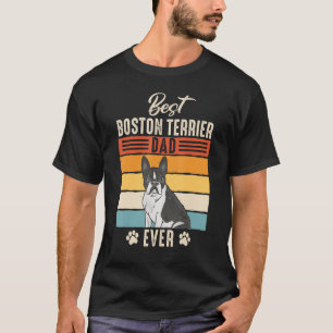 T-shirt Boston Bull Terrier Best Boston Terrier Papa Jamai