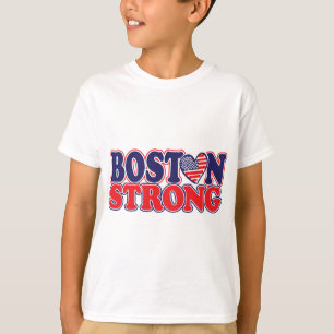 T-shirt Boston Forte Avec Amricah Heart