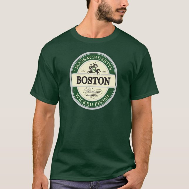 T-shirt Boston - pissah mauvais (Devant)