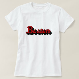 T-shirt Boston rouge et noir