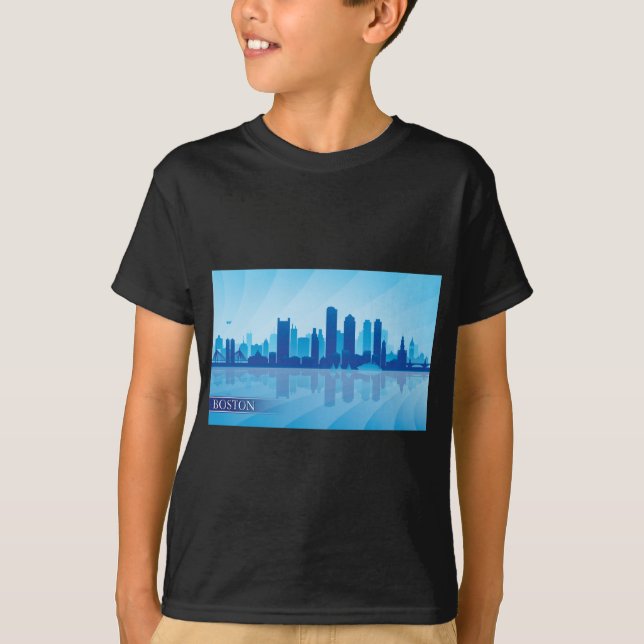 T-shirt Boston Skyline (Devant)