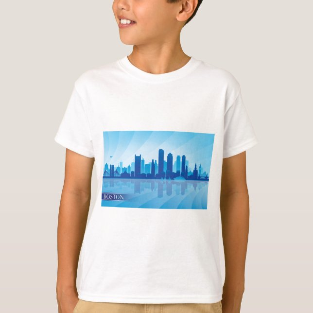 T-shirt Boston Skyline (Devant)