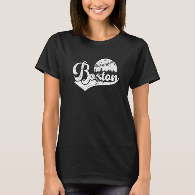T-shirt Boston  Souvenir Massachusetts Skyline Hometown (Devant)