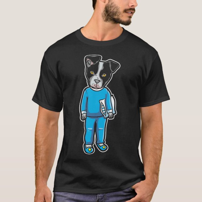 T-shirt Boston Terrier Chien Pyjama Puppy Sleep Heure du l (Devant)