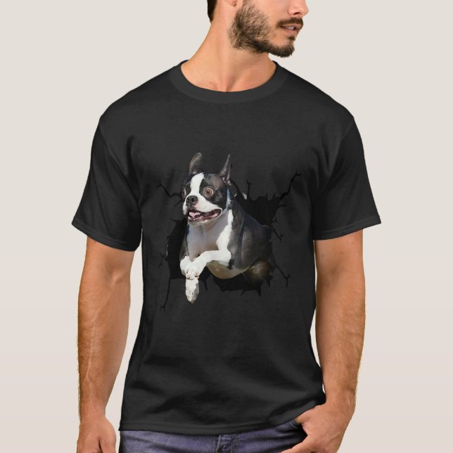 T-shirt Boston Terrier Chien reproduit Chiens Chiens Puppy (Devant)