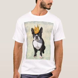 T-shirt Boston Terrier et couronne