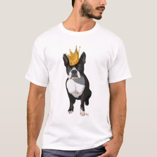 T-shirt Boston Terrier Et Crown
