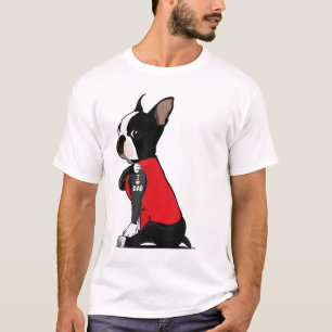 T-shirt Boston Terrier I Love Papa Tattoo Funny Boston Ter