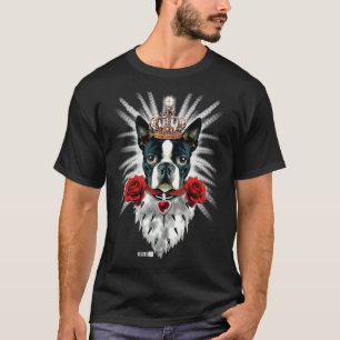 T-shirt Boston Terrier King Crown Royal
