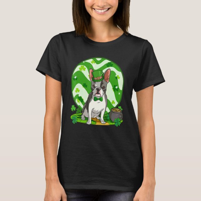 T-shirt Boston Terrier Leprechaun Dog St  Patricks Day Luc (Devant)