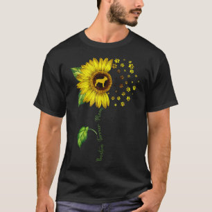 T-shirt Boston Terrier Mama Sunflower Boston Terrier Lover