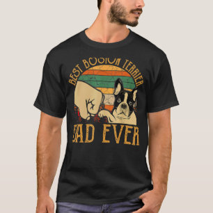 T-shirt Boston Terrier Meilleur Chien Papa Jamais Vintage