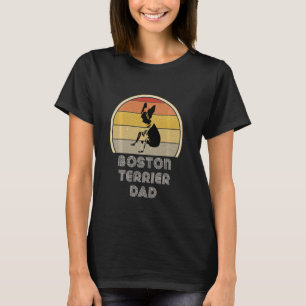 T-shirt Boston Terrier pour femmes Retro Boston Terrier Pa
