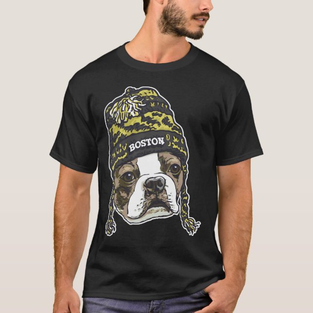 T-shirt Boston Terrier Sports Beanie (Devant)