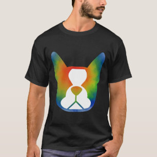 T-shirt Boston Terrier Tie Dye Hippie Boston Chien Multico