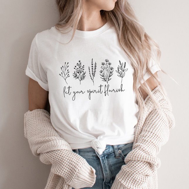 T-shirt Botanique Laissez fleurir votre esprit (Créateur téléchargé)
