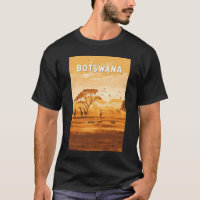 Botswana Illustration Travel Art Vintage