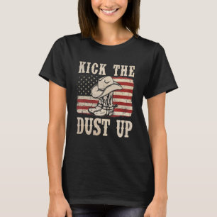T-shirt Botte de cow-boy Kick The Dust Up Chapeau Western