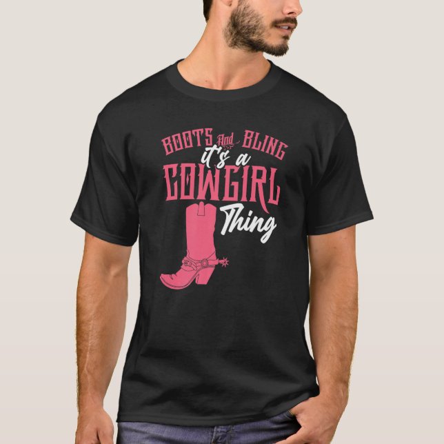 T-shirt Botte de cow-girl (Devant)