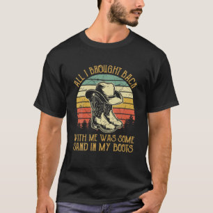 T-shirt Botte De Cowboy Casquette Sable Dans Mes Bottes À 