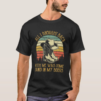T-shirt Botte De Cowboy Casquette Sable Dans Mes Bottes À 