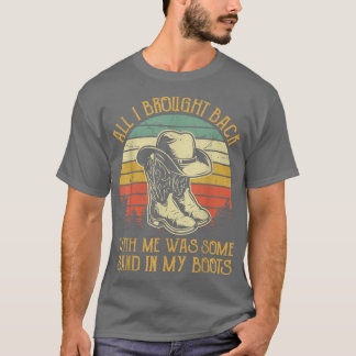T-shirt Botte De Cowboy Casquette Sable Dans Mes Bottes À 
