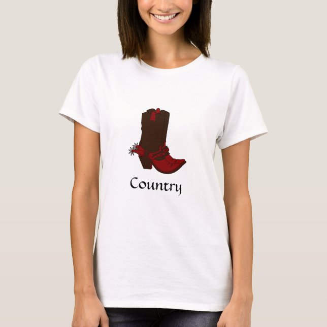 T-shirt Bottes Brown occidentales (Devant)