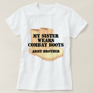 T-shirt Bottes de combats de désert de soeur de frère