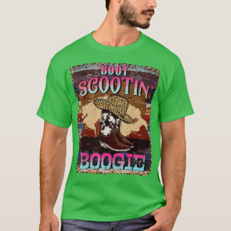 T-shirt Bottes de cow-boy pour bottes écossaises de l'Oues