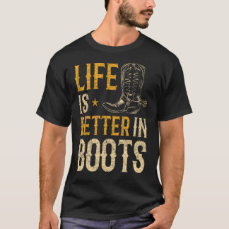 T-shirt Bottes de cowboy de rodéo en ligne drôle cadeau de