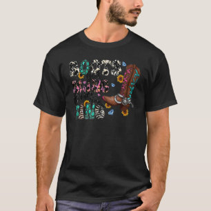 T-shirt Bottes de Cowgirl et Bling avant la bague Gemstone