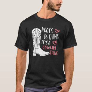 T-shirt Bottes de fille de campagne mignonnes ça brille un