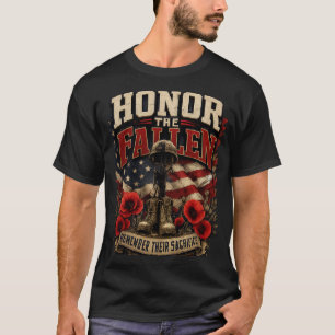 T-shirt Bottes de héros tombés patriotiques Casque Coqueli