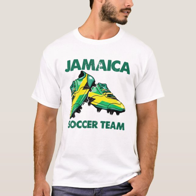 T-shirt Bottes de soccer Jamaïque Soccer Team Supporter Ja (Devant)