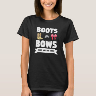 T-shirt Bottes Ou Bows Grossesse Faire-part Sexe Révélatio